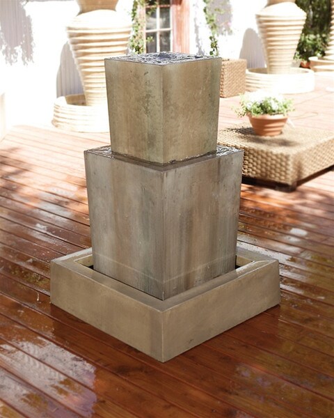 Double Obtuse Modern Fountain Cube Design Contemporary Unique